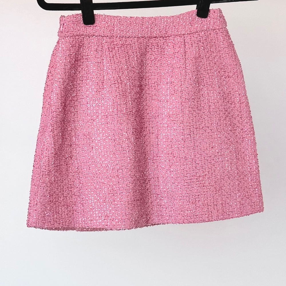 Tuckernuck Hyacinth House Pink Tweed Andi Mini Skirt - Picture 5 of 6